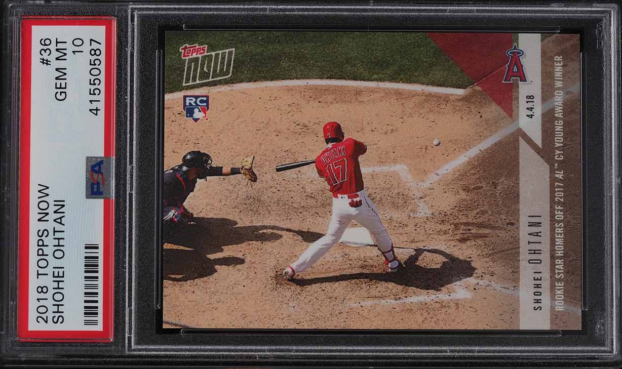2018 Topps Now Shohei Ohtani ROOKIE RC #36 PSA 10 GEM MINT on 