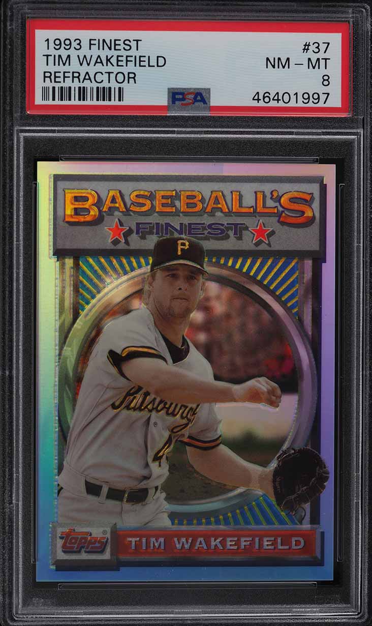 1993 Finest Refractor Tim Wakefield #37 PSA 8 NM-MT