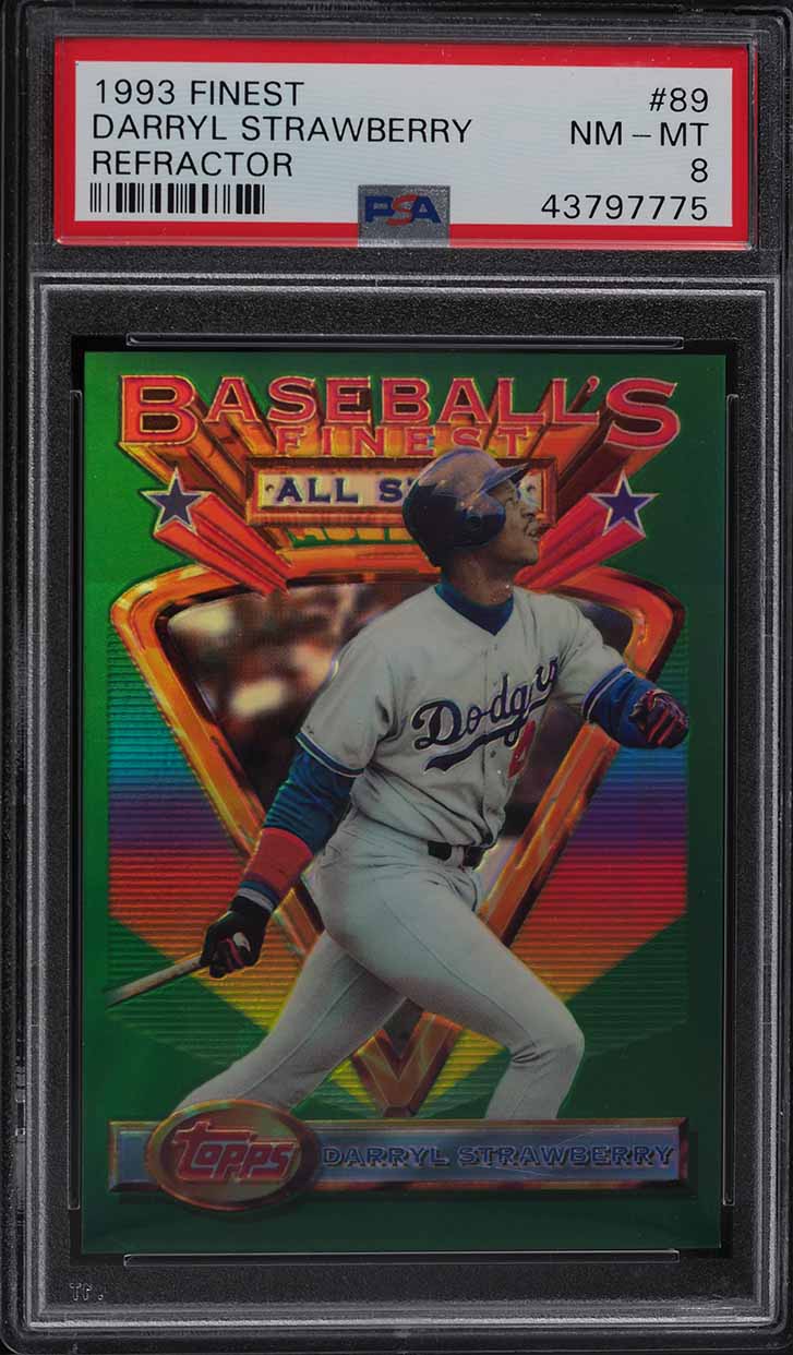 1993 Finest Refractor Darryl Strawberry ALL-STAR #89 PSA 8 NM-MT