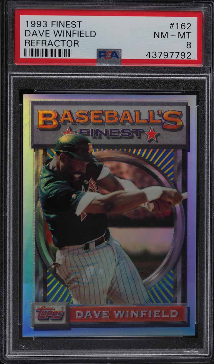 1993 Finest Refractor Dave Winfield #162 PSA 8 NM-MT