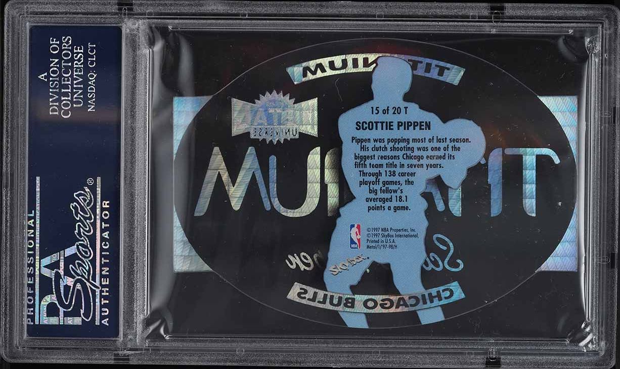 1997 Metal Universe Titanium Die-Cut Scottie Pippen #15 PSA 9 MINT 