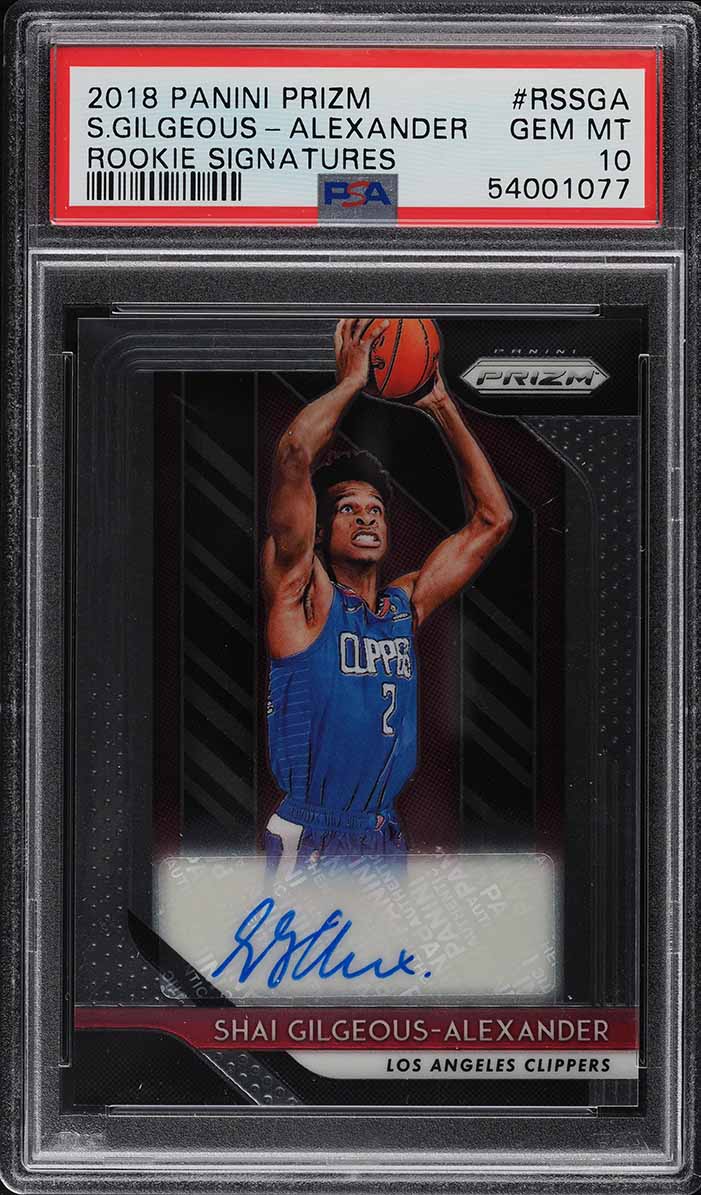 2018 Panini Prizm Shai Gilgeous-Alexander ROOKIE RC AUTO #RSSGA PSA 10 GEM MINT