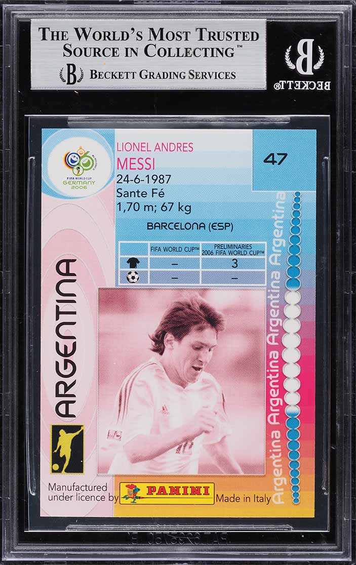 2006 Panini World Cup Germany Lionel Messi #47 BGS 9 MINT
