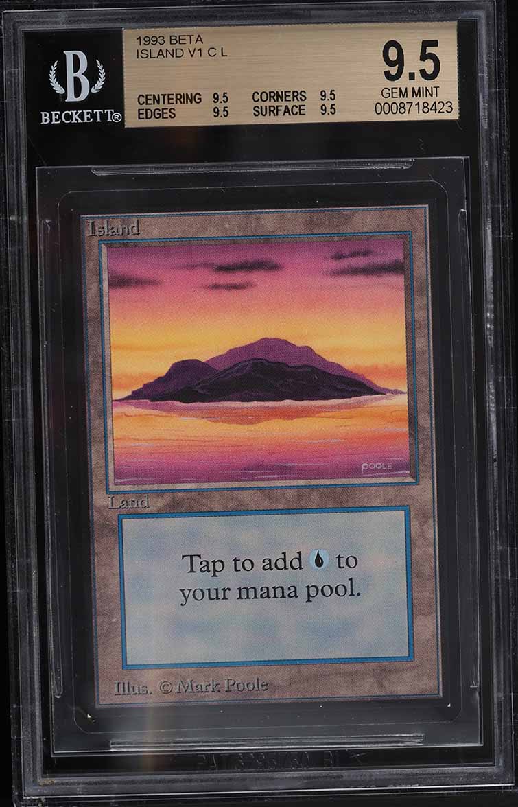 1993 Magic The Gathering MTG Beta Dual Land Tropical Island BGS 9