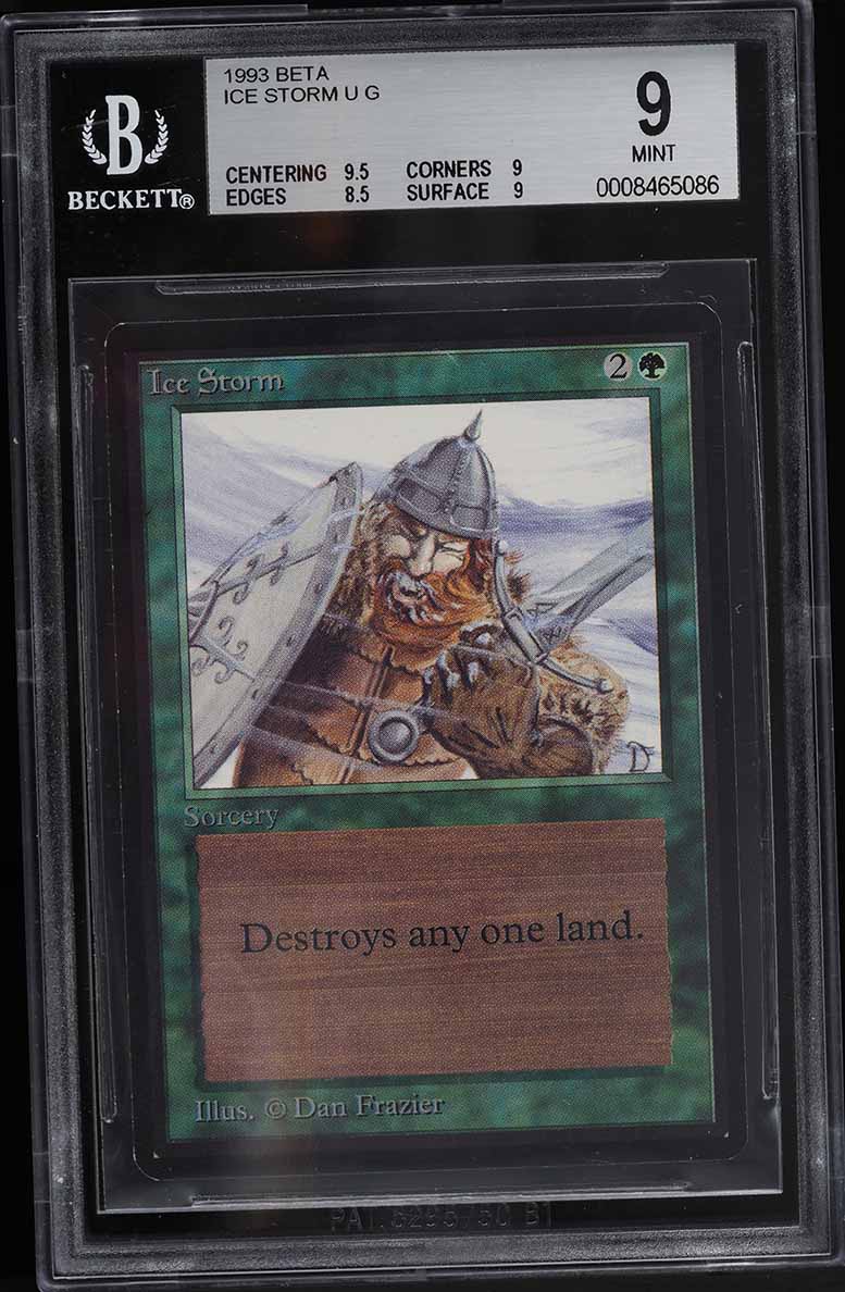 1993 Magic The Gathering MTG Beta Ice Storm U G BGS 9 MINT