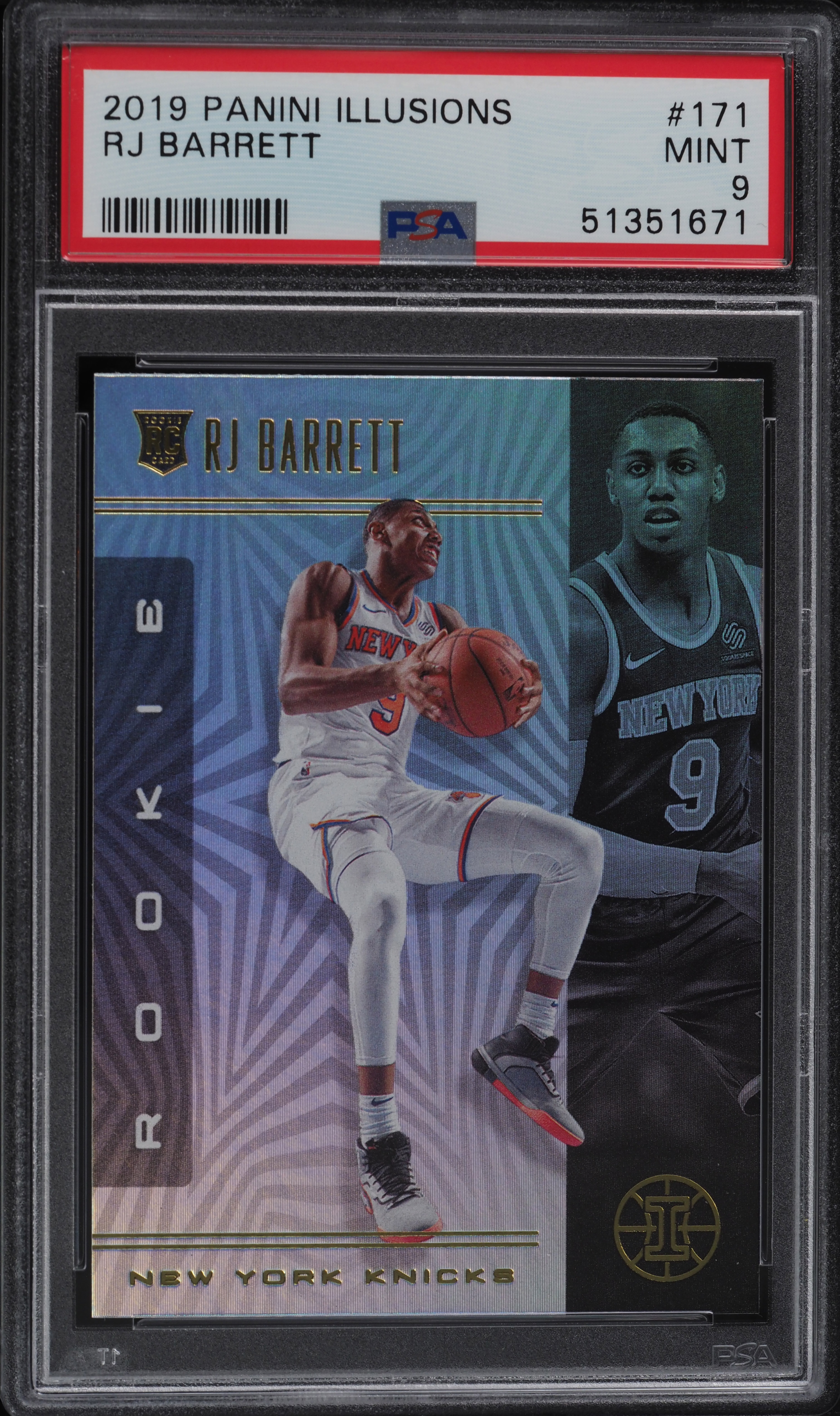 2019 Panini Illusions RJ Barrett ROOKIE #171 PSA 9 MINT on