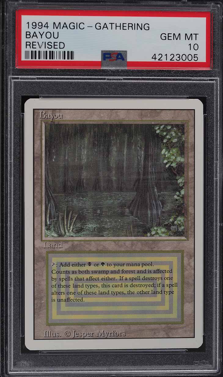 Bayou デュアルランド 1994 Magic The Gathering MTG Revised Edition Dual Land Bayou PSA