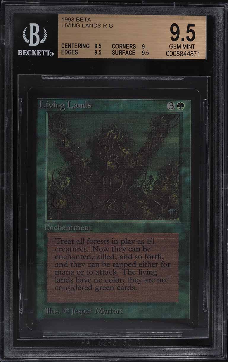 1993 Magic The Gathering MTG Beta Rare Living Lands BGS 9.5 GEM MINT