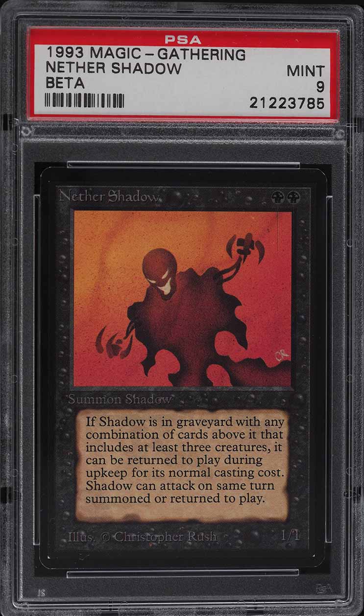 1993 Magic The Gathering MTG Beta Nether Shadow PSA 9 MINT