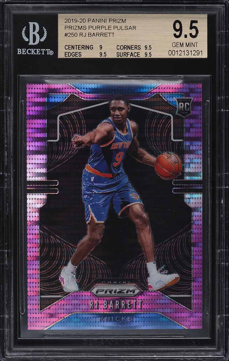 2019 Panini Prizm Purple Pulsar RJ Barrett ROOKIE /35 #250 BGS 9.5 GEM MINT