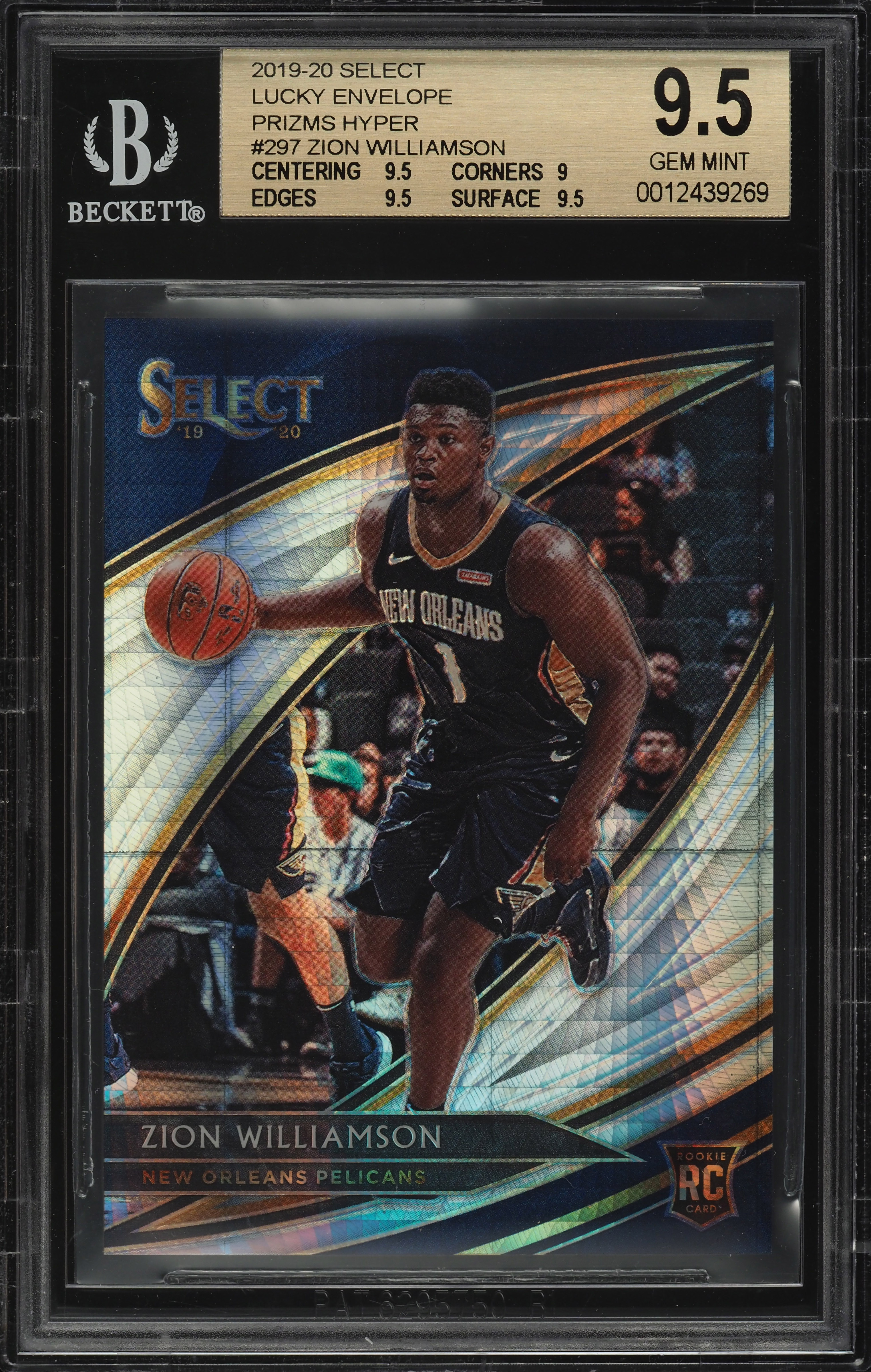 2019 Select Courtside Lucky Envelope Prizm Zion Williamson ROOKIE