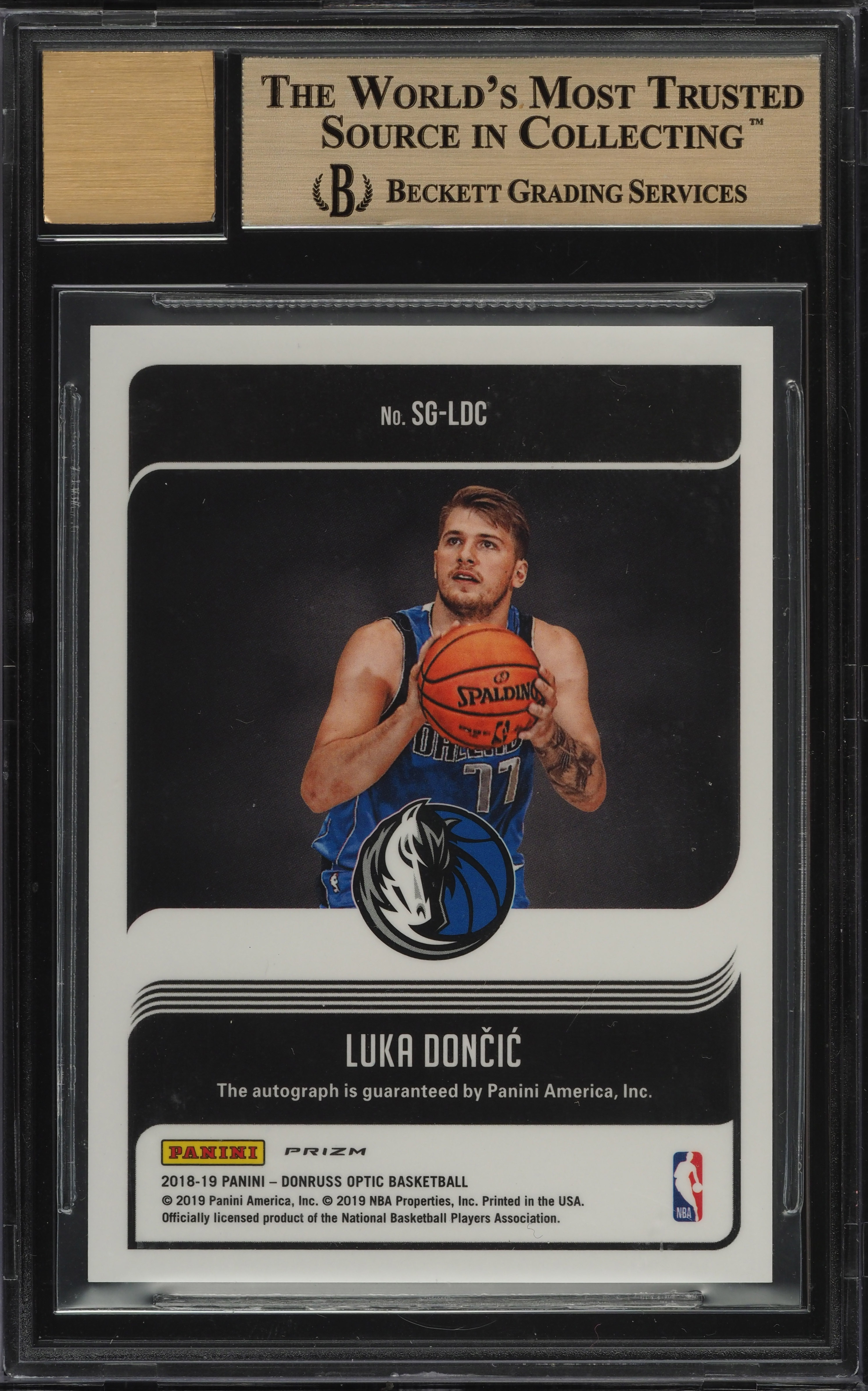 2018 Donruss Optic Choice Signature Luka Doncic ROOKIE RC AUTO BGS