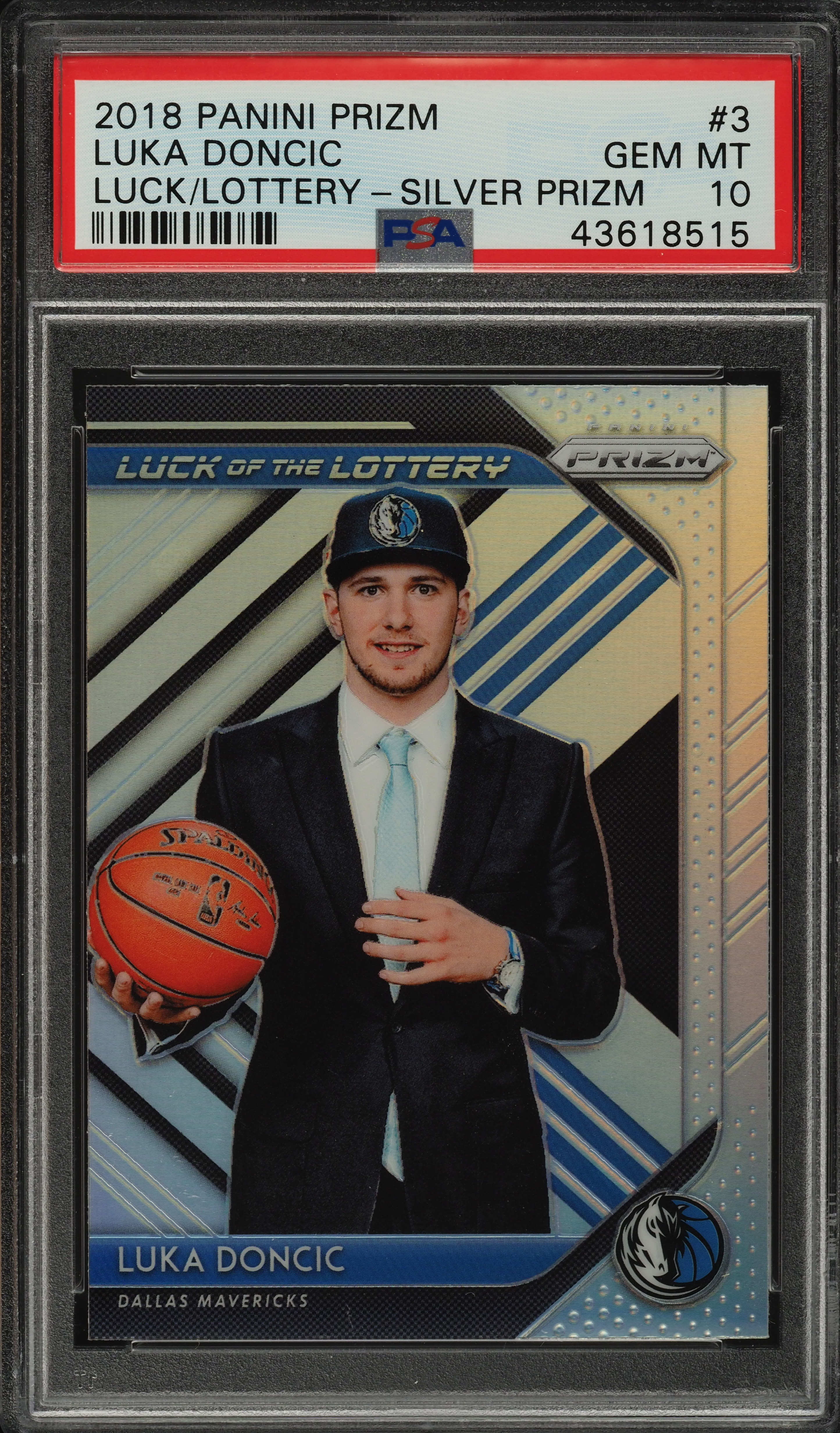 2018 Panini Prizm Luck Of The Lottery Silver Luka Doncic ROOKIE RC