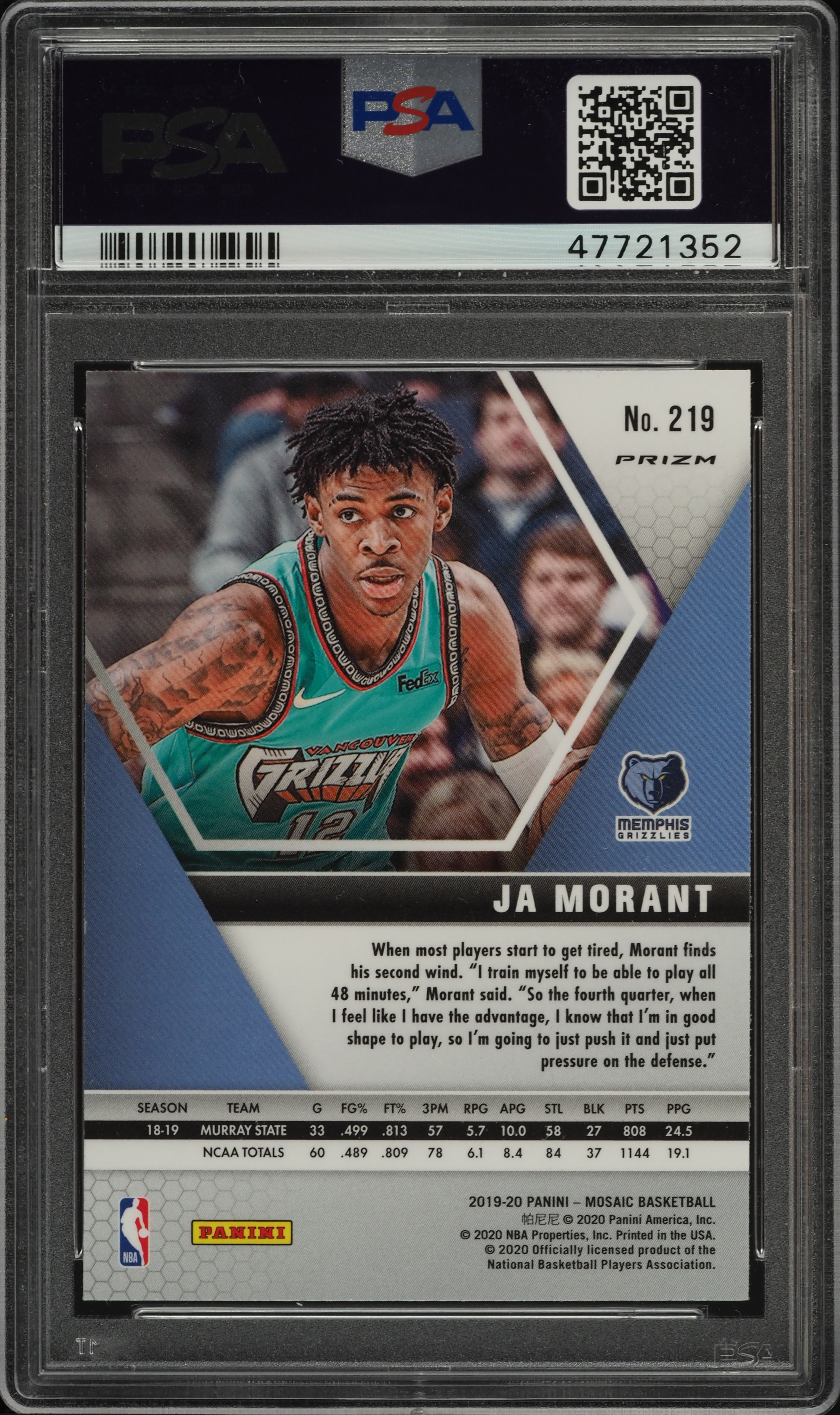 その他 2019 panini mosaic Choice Ja Morant RC その他 2019 panini mosaic Choice Ja Morant RC Ja Morant 2019-20