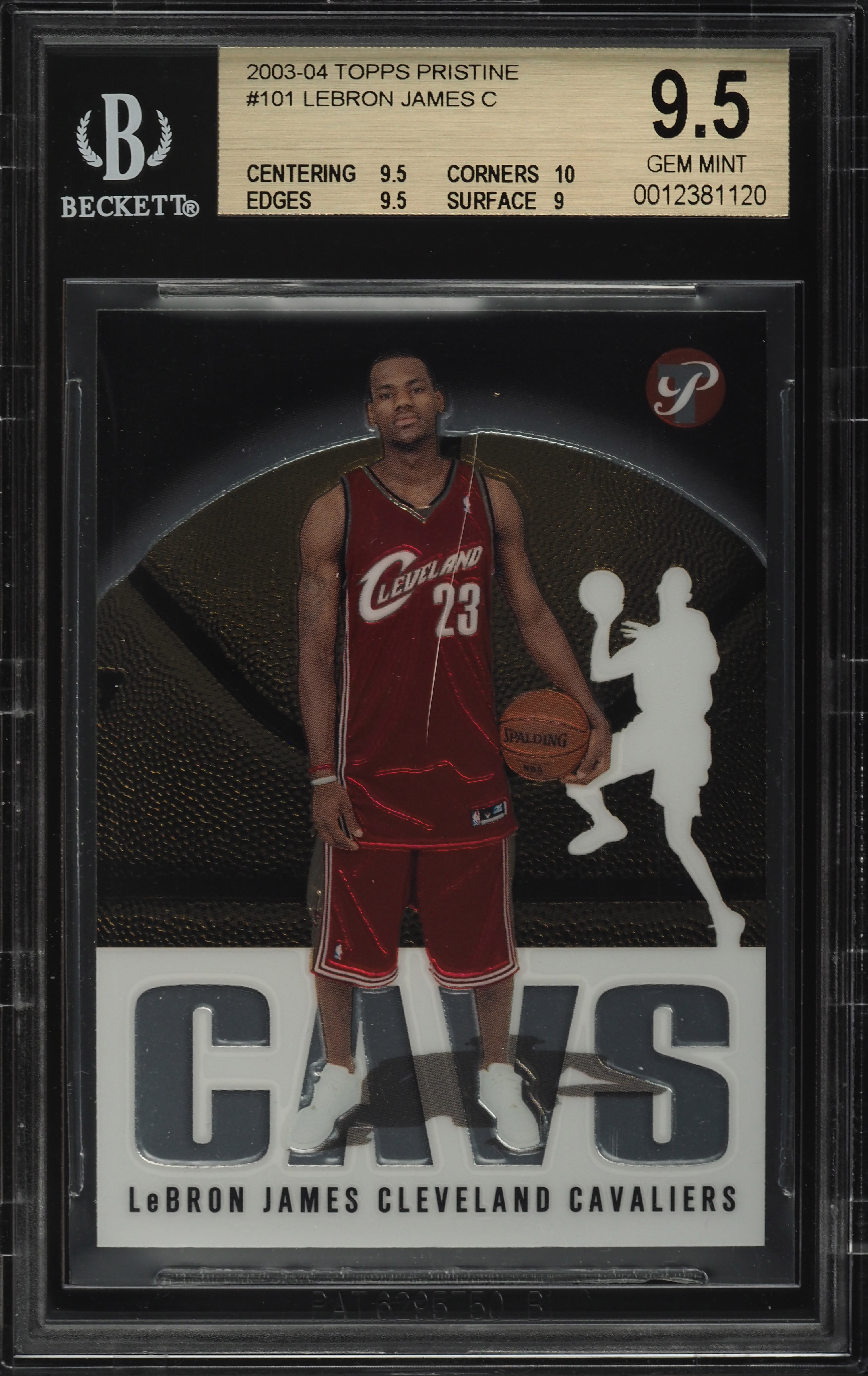 2003 Topps Pristine LeBron James ROOKIE RC #101 BGS 9.5 GEM MINT