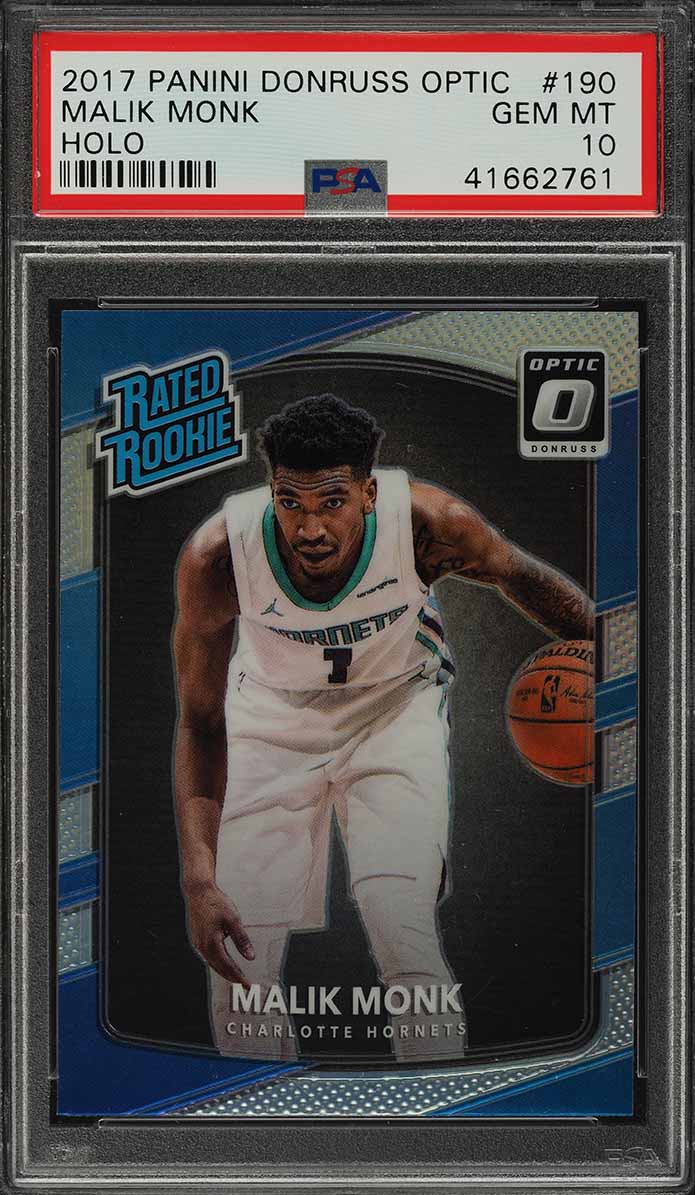 2017 Donruss Optic Holo Malik Monk ROOKIE #190 PSA 10 GEM MINT