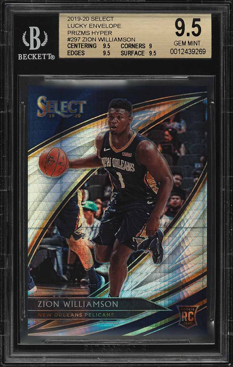 2019セレクト ザイオンウィリアムソン シルバープリズムルーキーカードPSA9 2019 Select Courtside Lucky Envelope Prizm Zion Williamson ROOKIE