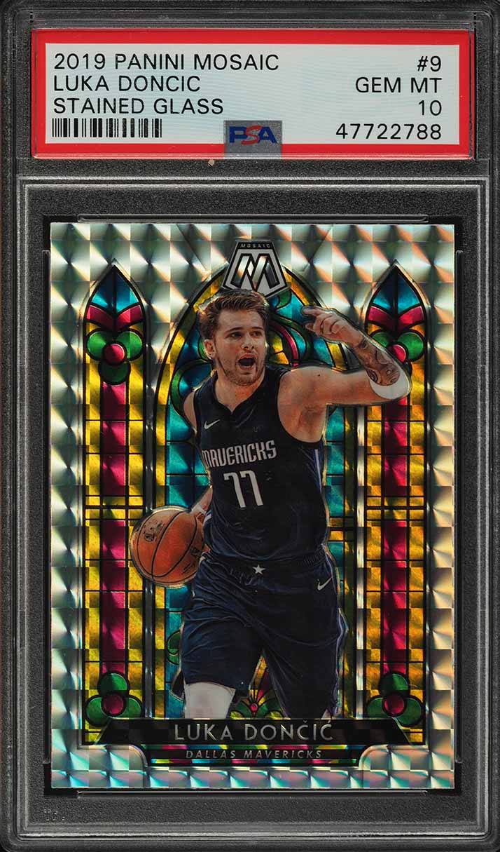 2019 Panini Mosaic Stained Glass Luka Doncic #9 PSA 10 GEM MINT