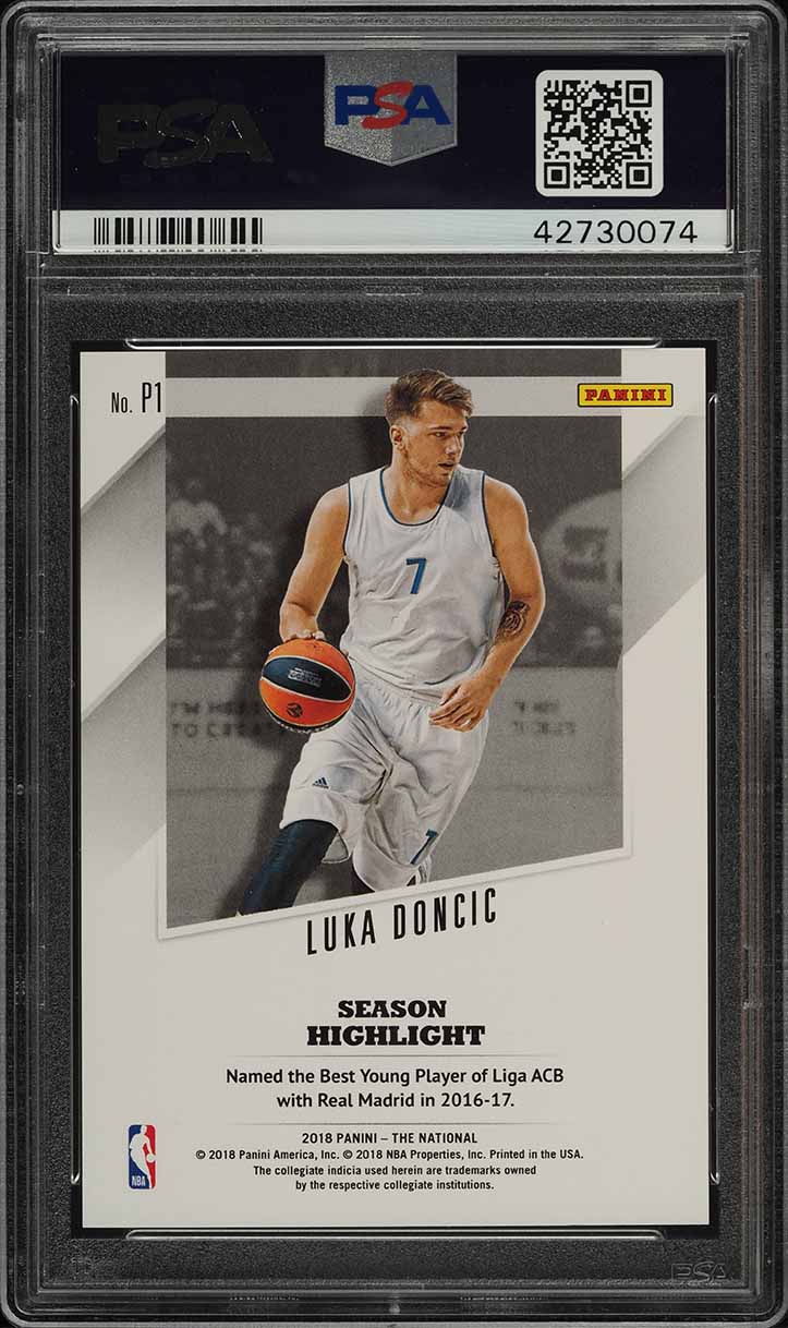 2018 Panini National Convention Rainbow Spokes Luka Doncic ROOKIE RC /49 PSA 10