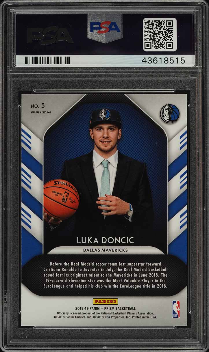 2018 Panini Prizm Luck Of The Lottery Silver Luka Doncic ROOKIE RC #3 PSA 10 GEM