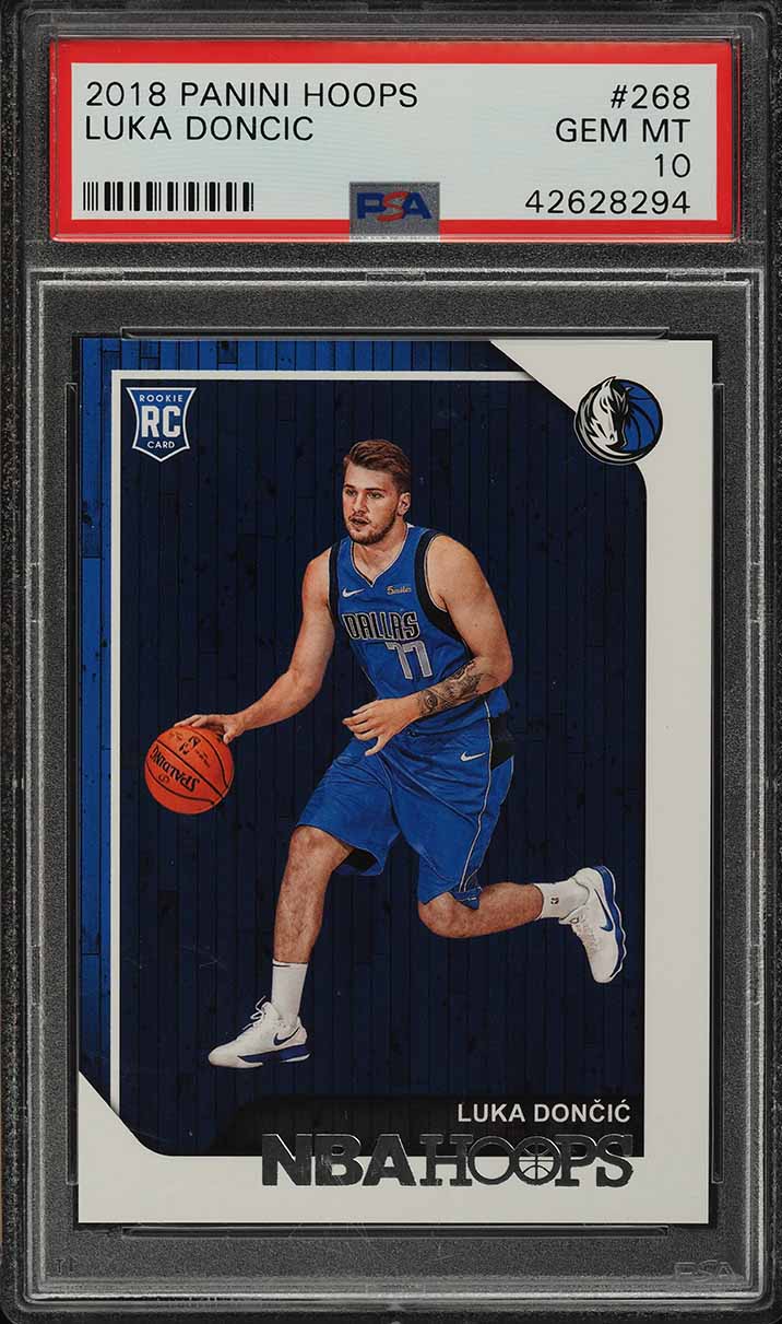 2018 Hoops Luka Doncic ROOKIE RC #268 PSA 10 GEM MINT on Fanatics