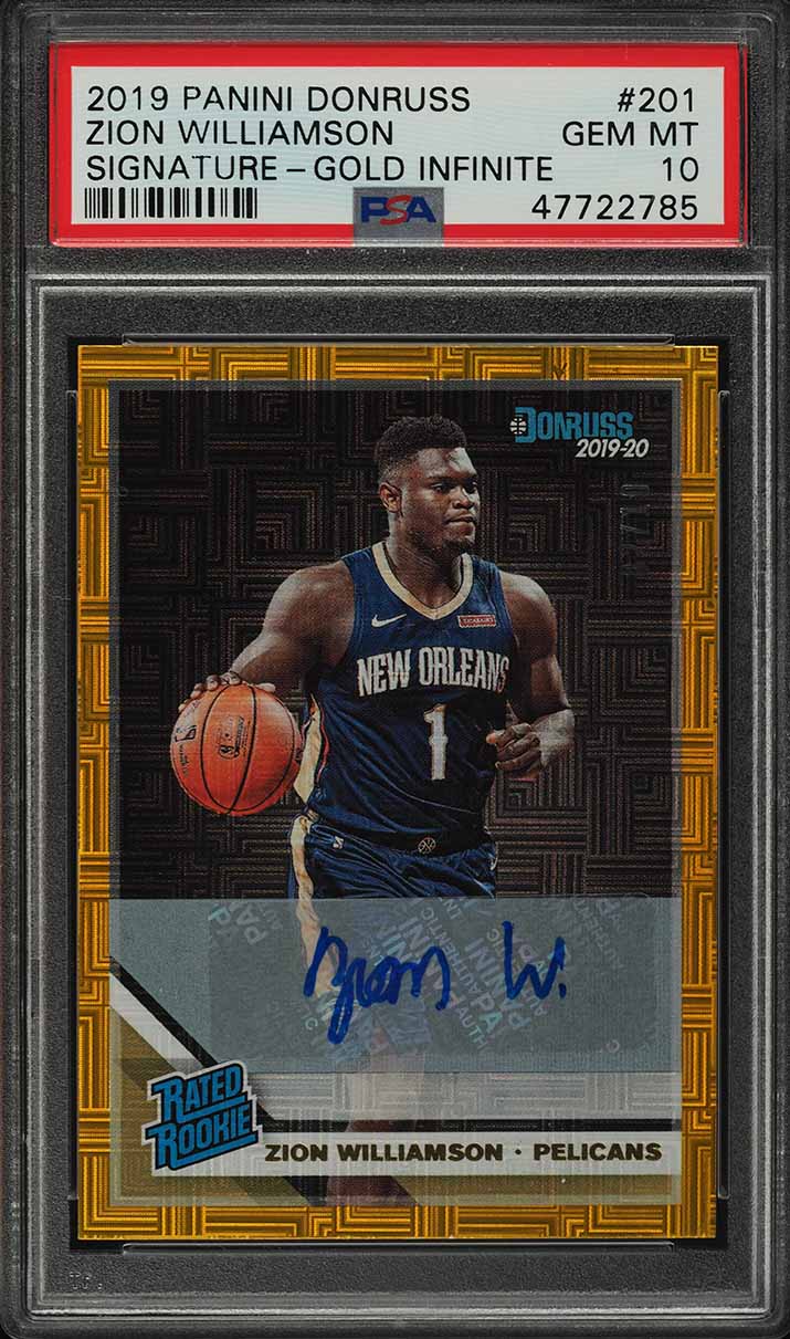 2019 Panini Prizm Draft Pink Pulsar Zion Williamson ROOKIE #1 PSA
