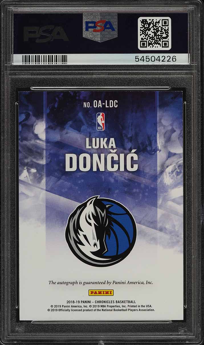 2018 Panini Chronicles Origins Luka Doncic ROOKIE RC AUTO /99 #OALDC PSA 9 MINT