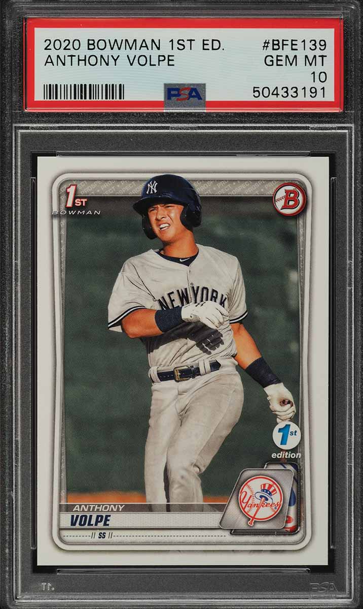 2020 Bowman 1st Edition Anthony Volpe ROOKIE #BFE139 PSA 10 GEM