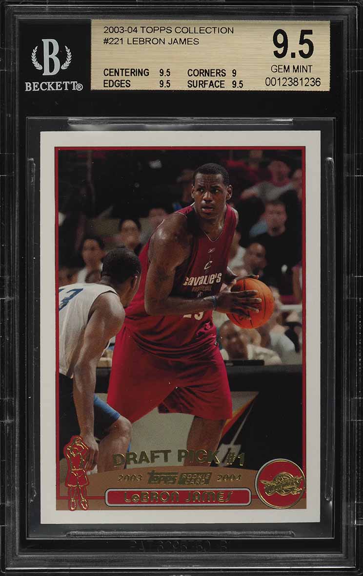 2004 Bowman Chrome Refractor LeBron James /300 #23 BGS 9.5 GEM