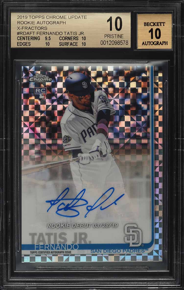 2019 Topps Chrome Update Xfractor Fernando Tatis Jr. ROOKIE AUTO /125 BGS 10