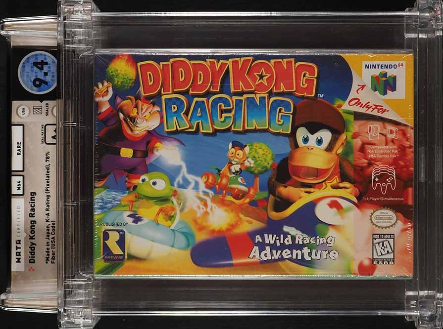 1997 Nintendo 64 Diddy Kong Racing WATA 9.4 A+