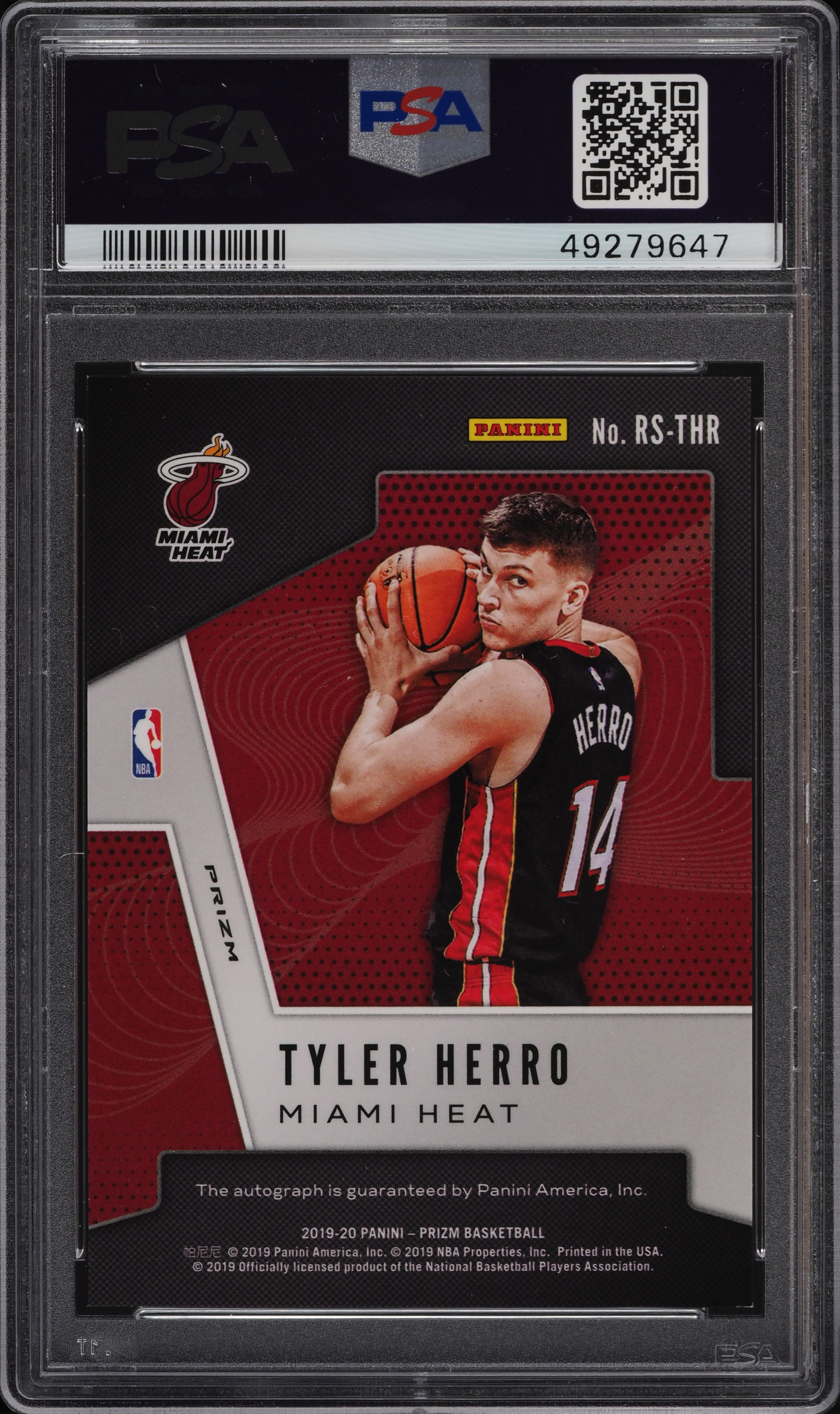 2019 Panini Prizm Signatures Choice Tyler Herro ROOKIE AUTO #RS