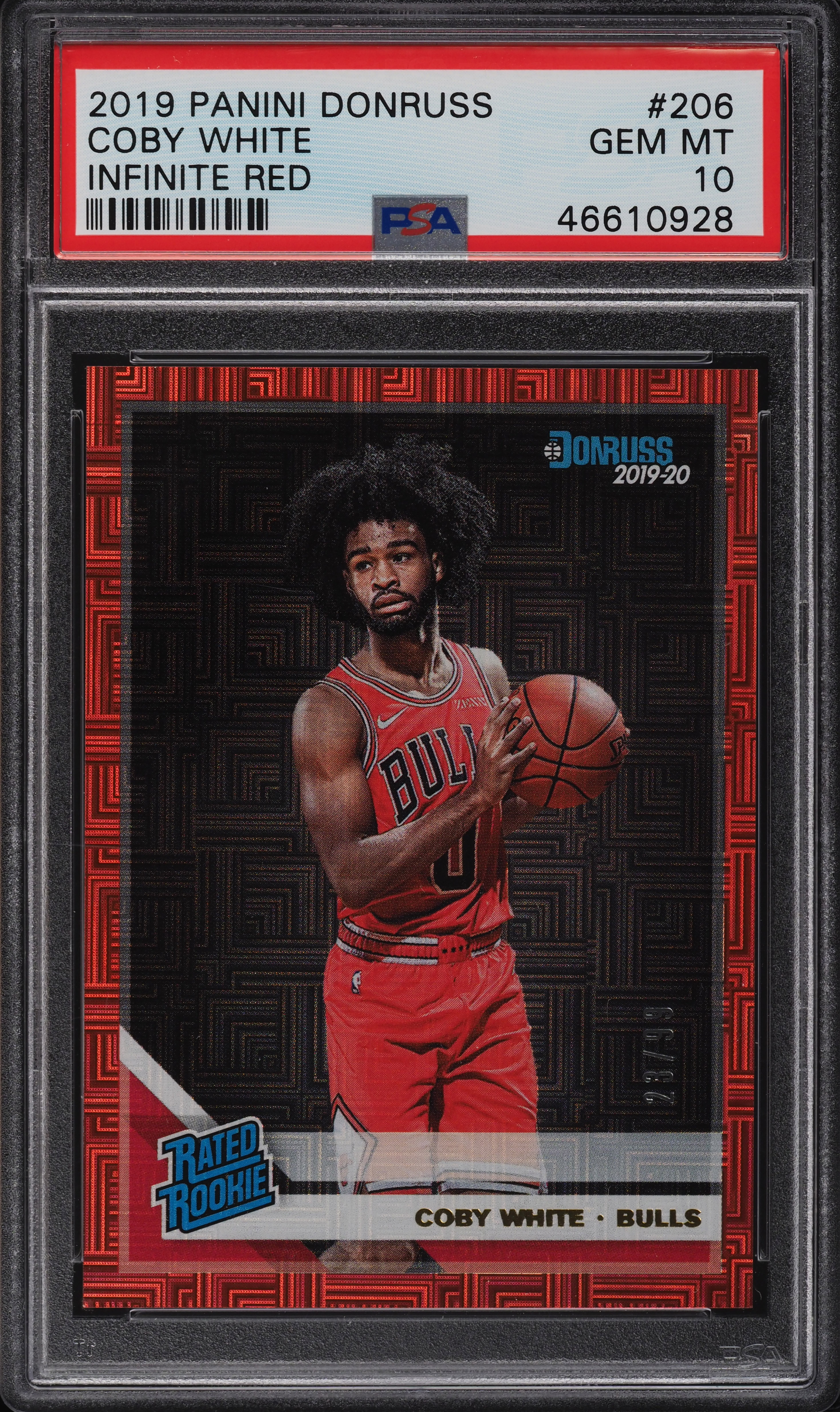 2019 Donruss Infinite Red Coby White ROOKIE RC /99 #206 PSA 10 GEM