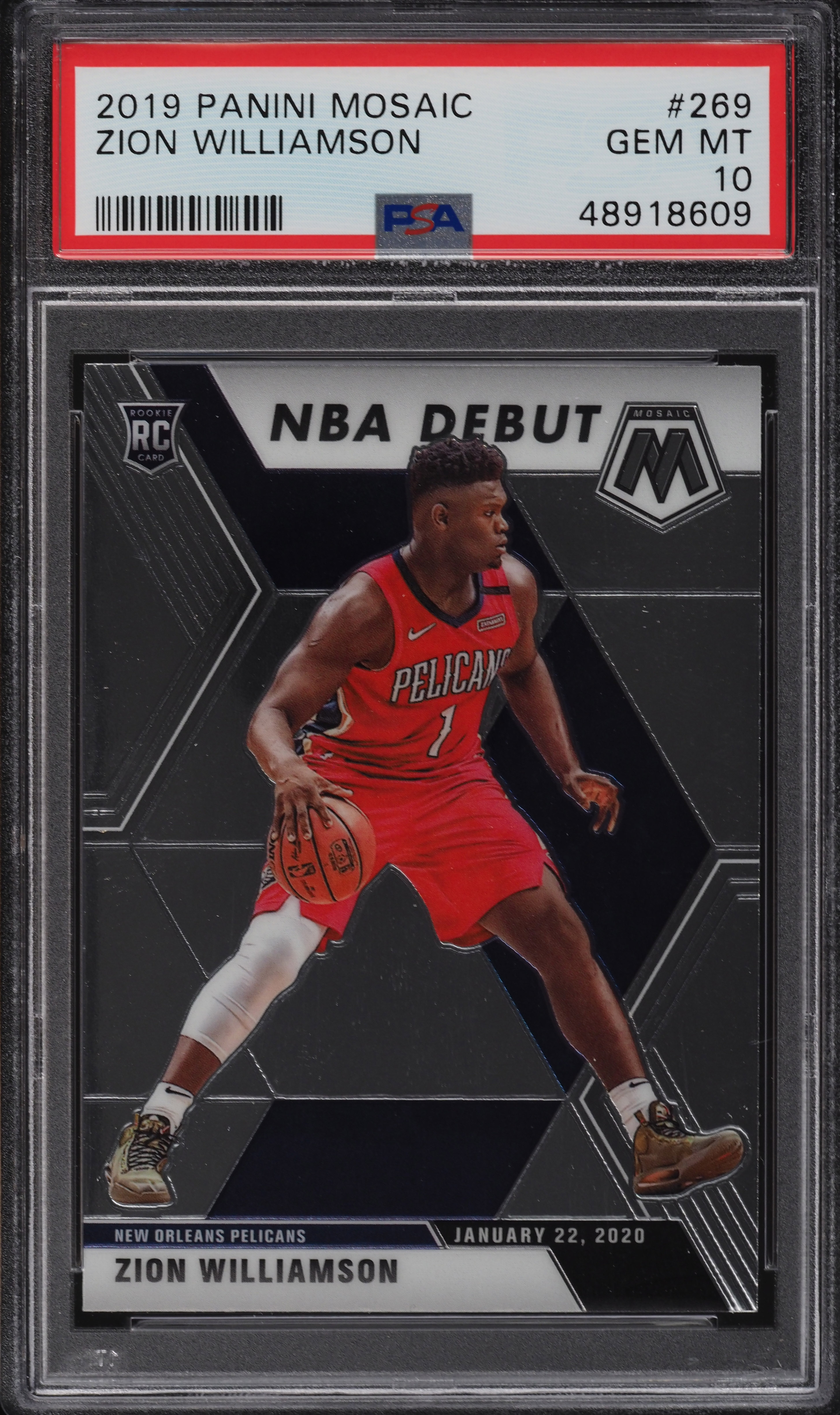 2019 Panini Mosaic Zion Williamson ROOKIE RC #269 PSA 10 GEM MINT