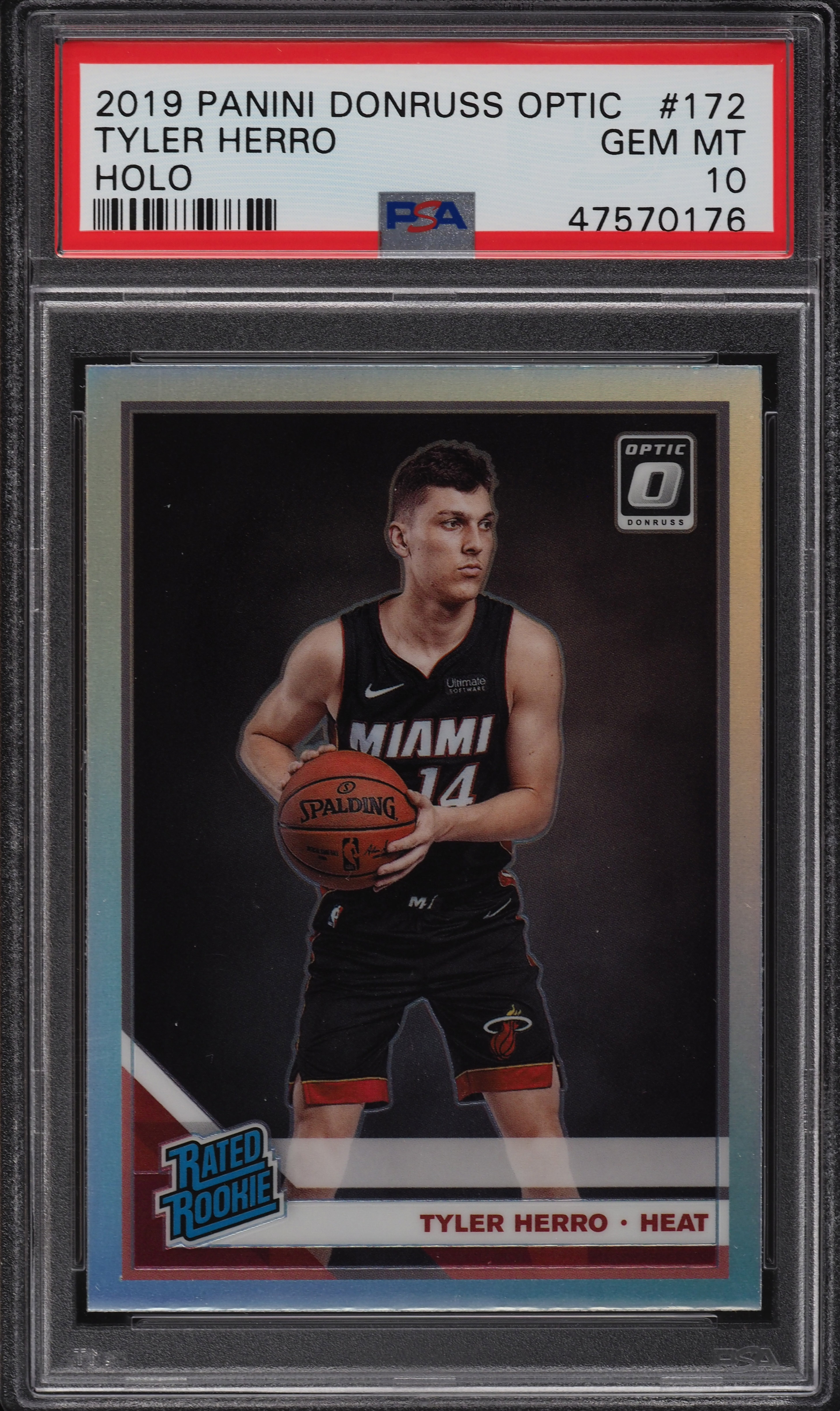 2019 Donruss Optic Holo Tyler Herro ROOKIE #172 PSA 10 GEM MINT on