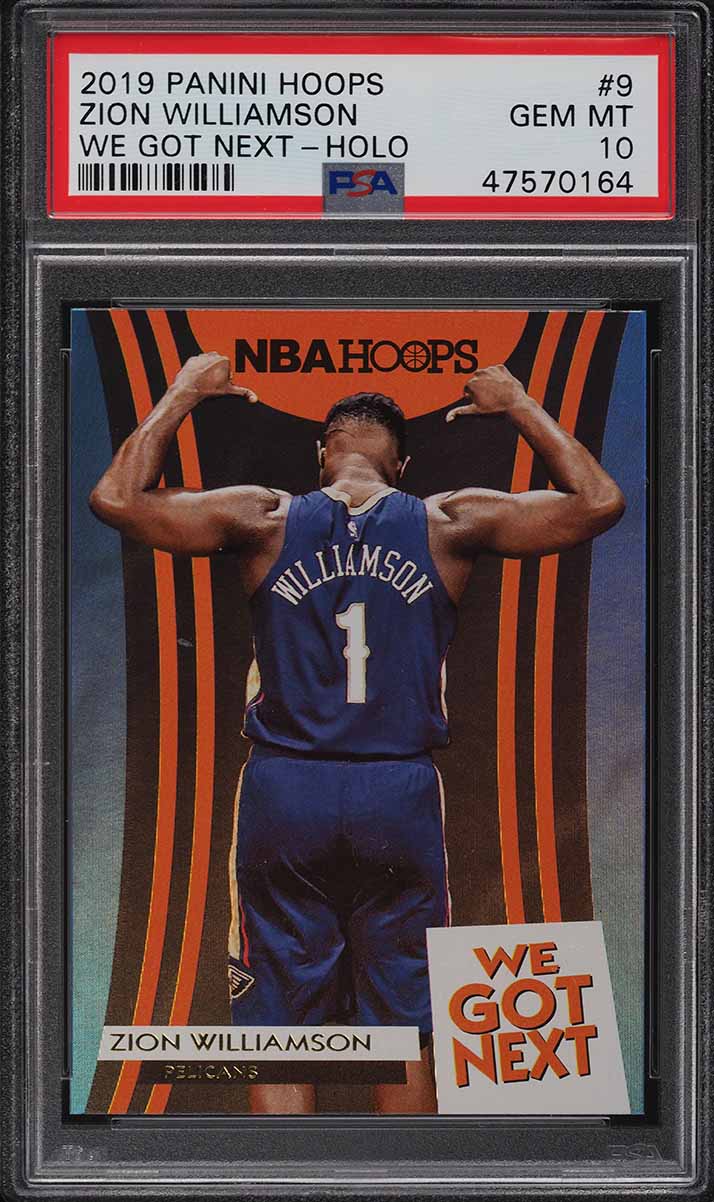 2019 Hoops We Got Next Holo Zion Williamson ROOKIE RC #9 PSA 10 GEM MINT