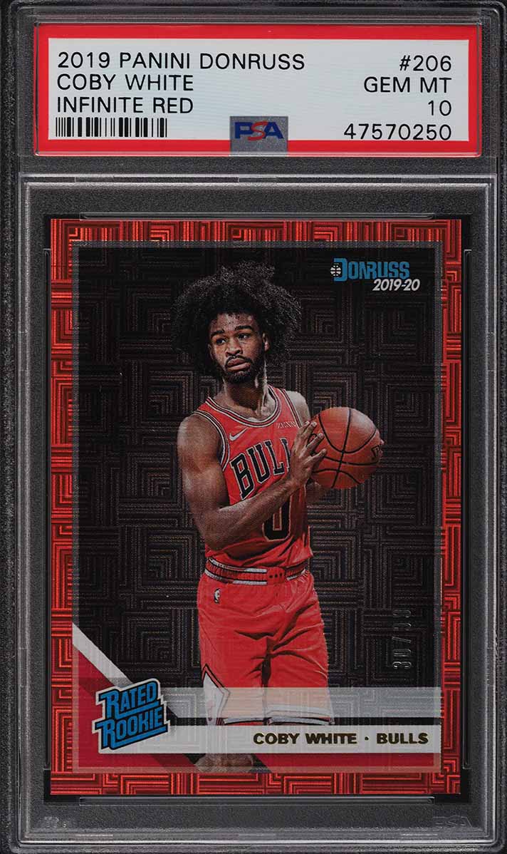 2019 Donruss Infinite Red Coby White ROOKIE RC /99 #206 PSA 10 GEM MINT