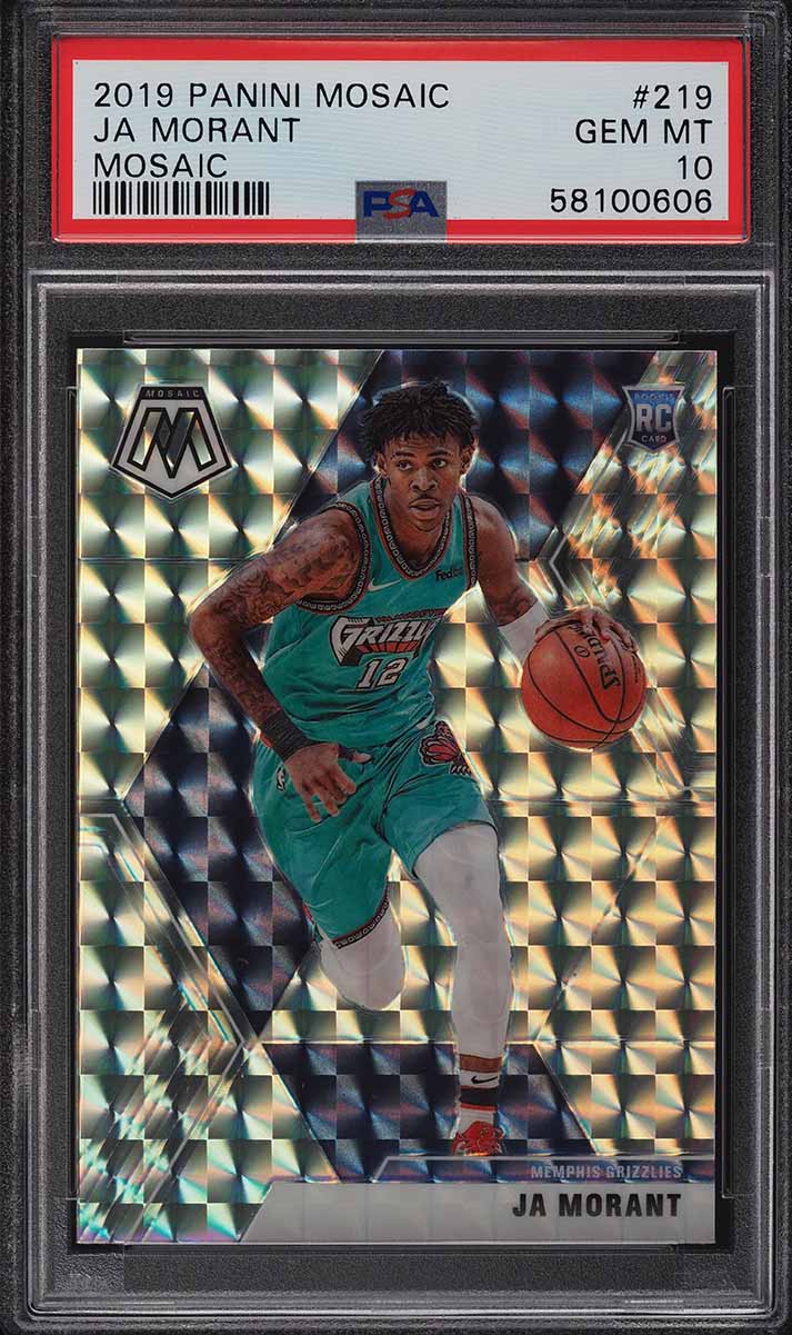 2019 Panini Mosaic Prizms Ja Morant ROOKIE RC #219 PSA 10 GEM MINT