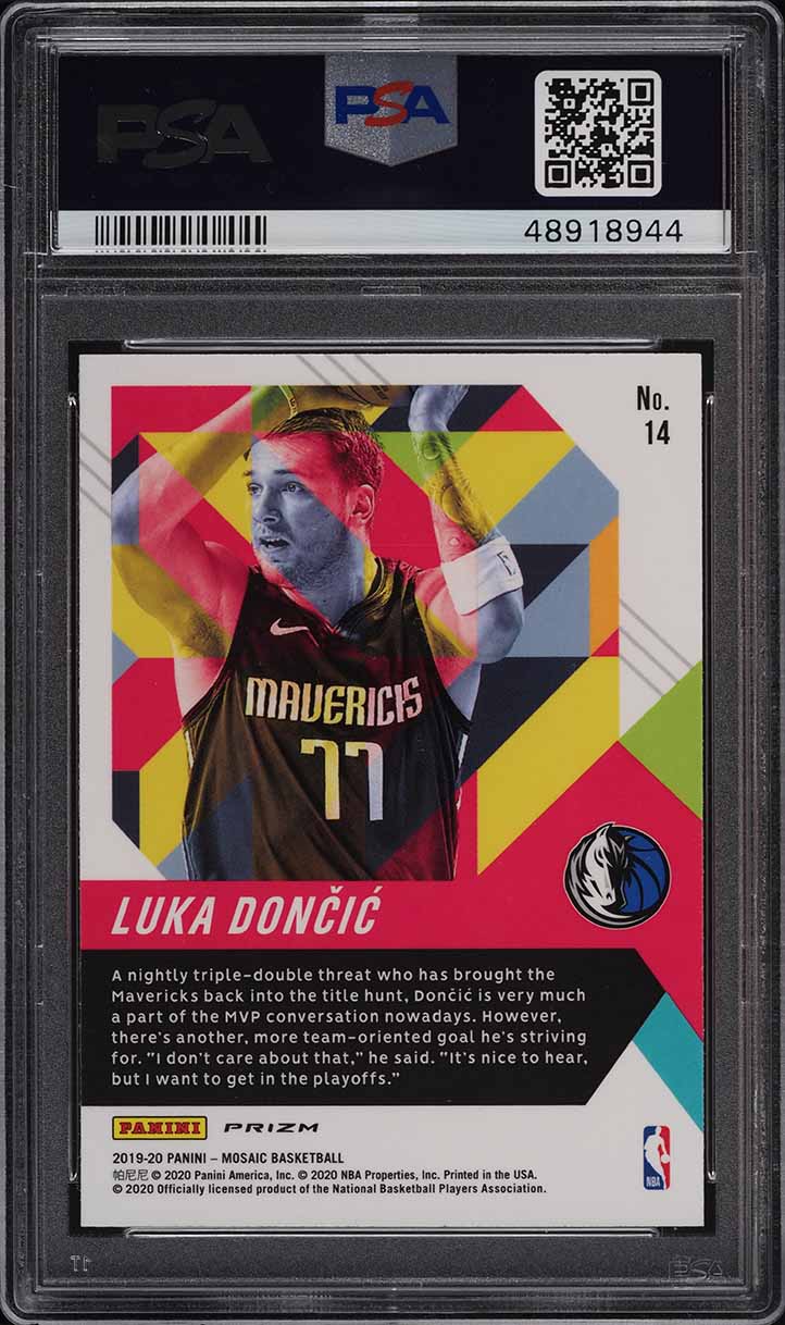 2019 Panini Mosaic In It To Win It Luka Doncic #14 PSA 10 GEM MINT