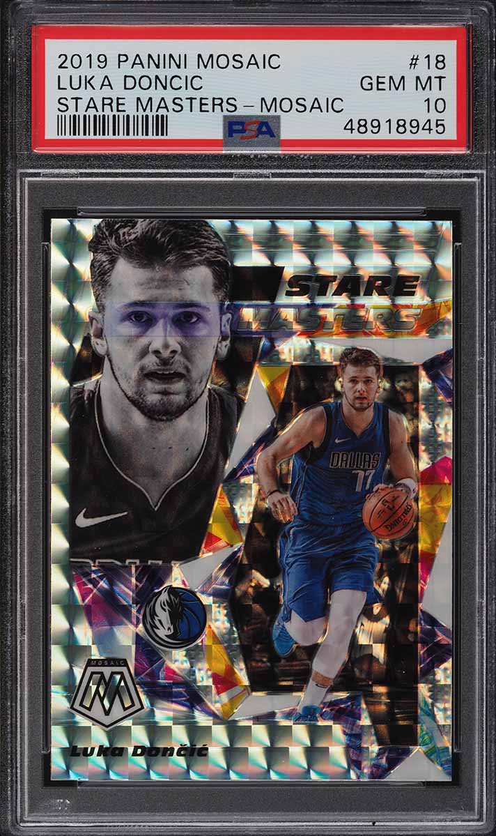 2019 Panini Mosaic Stare Masters Prizms Luka Doncic #18 PSA 10 GEM MINT