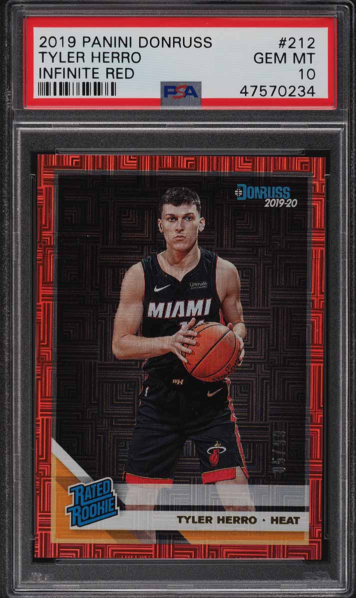 2019 Donruss Infinite Red Tyler Herro ROOKIE RC /99 #212 PSA 10 GEM MINT