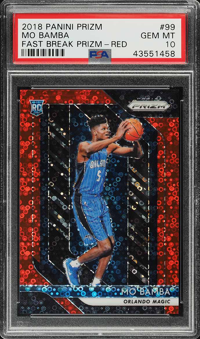 2018 Panini Prizm Fast Break Red Mo Bamba ROOKIE /125 #99 PSA 10 GEM MINT