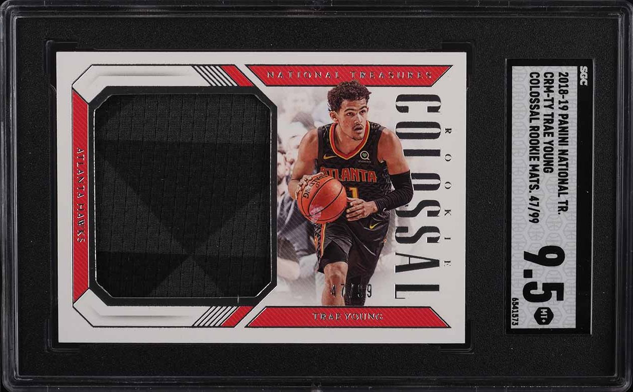 2018 National Treasures Trae Young ROOKIE PATCH /99 #CRM-TY SGC 9.5 MINT+