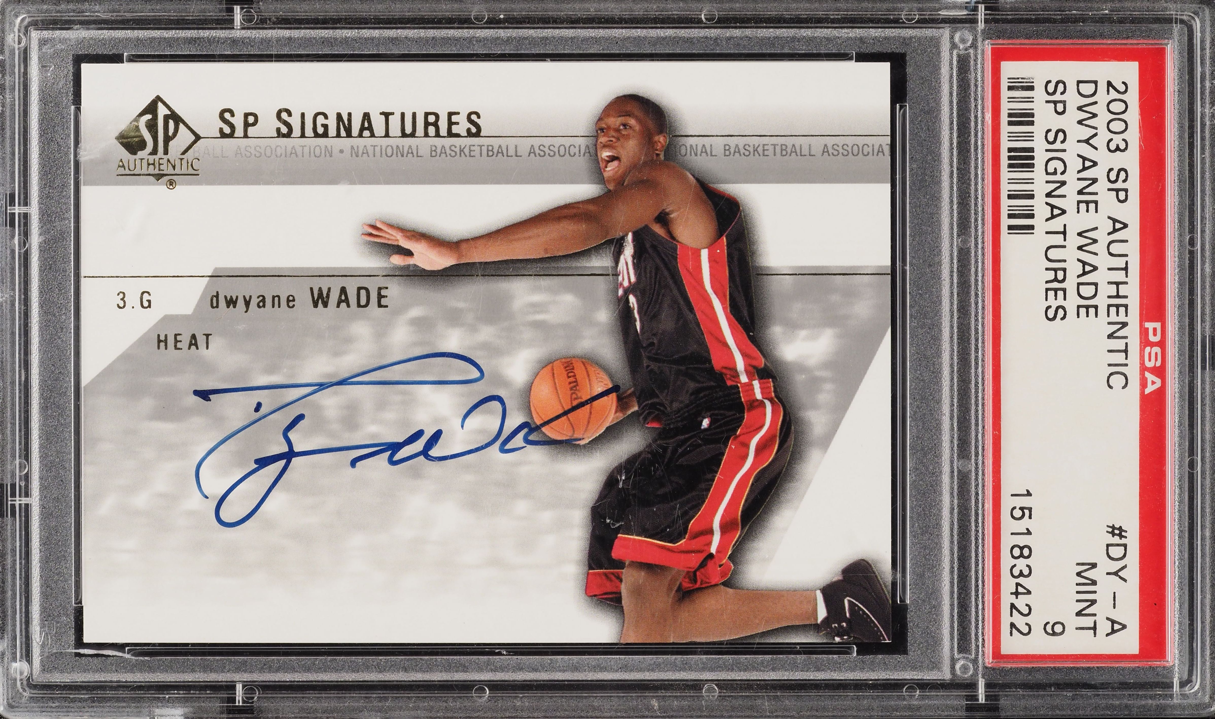 2003 SP Authentic Signatures Dwyane Wade ROOKIE AUTO #DY-A PSA 9 