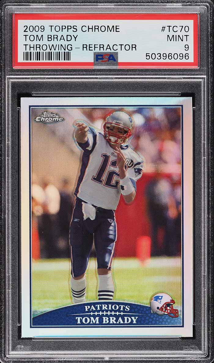 2009 Topps Chrome Throwing Refractor Tom Brady #TC70 PSA 9 MINT