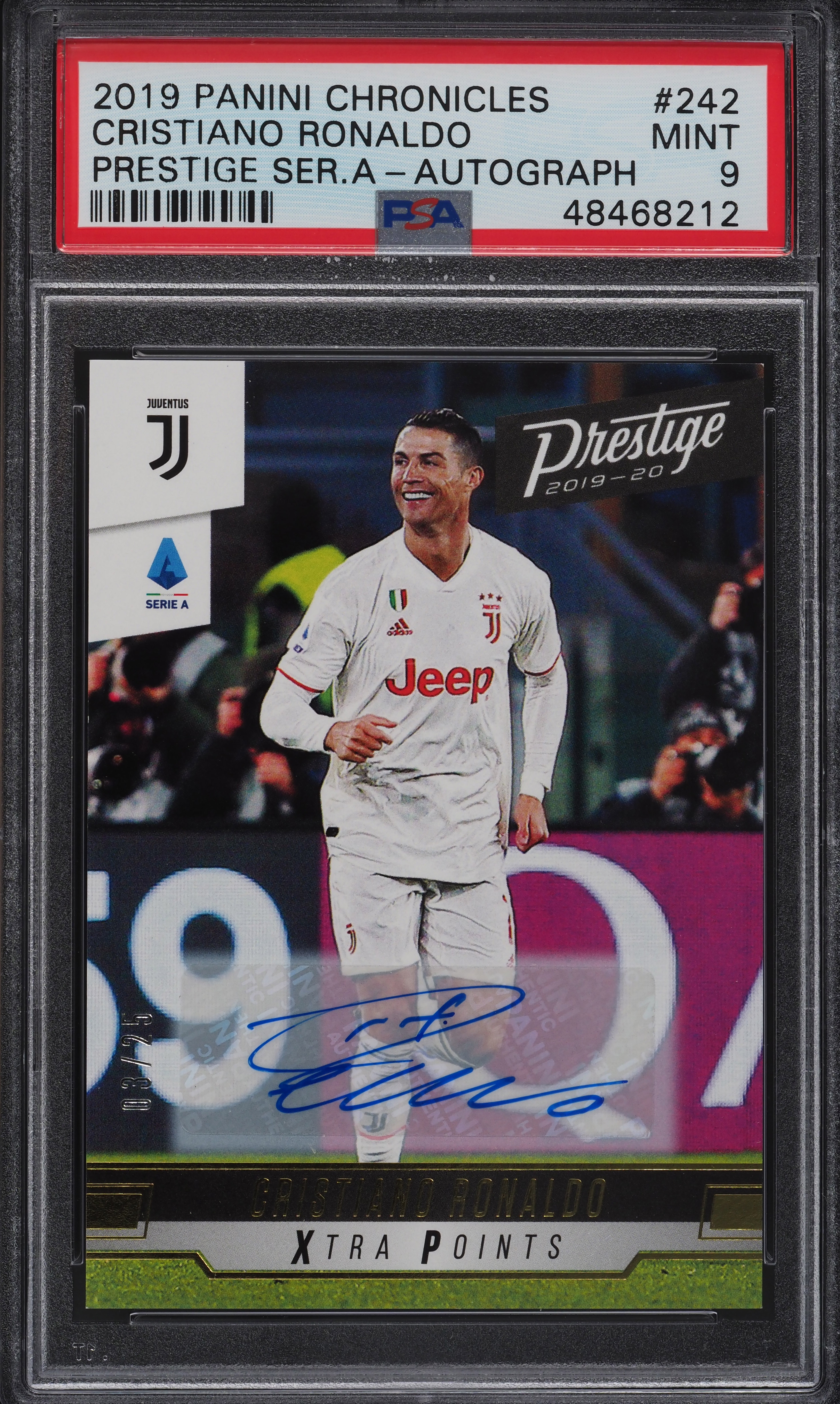 2019 Panini Chronicles Prestige Cristiano Ronaldo AUTO /25 #242