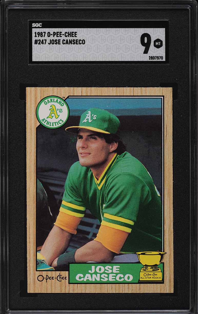 1987 O-Pee-Chee Jose Canseco ROOKIE #247 SGC 9 MINT
