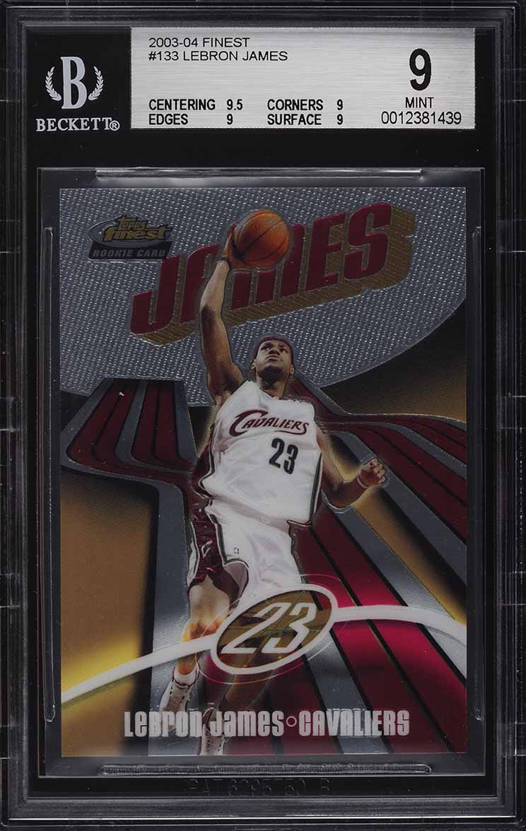 2003 Finest Basketball LeBron James ROOKIE RC /999 #133 BGS 9 MINT