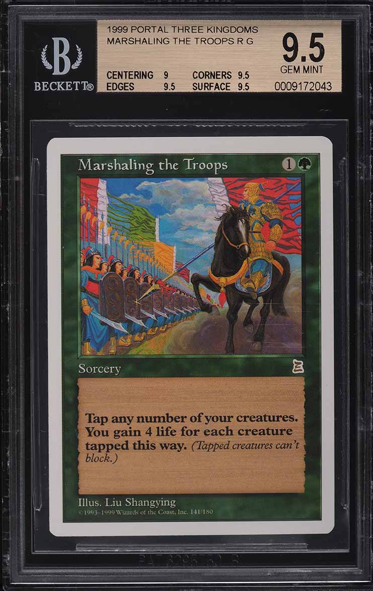 1999 Magic The Gathering MTG Portal Three Kingdoms Marshaling The Troops BGS 9.5