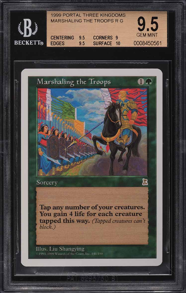1999 Magic The Gathering MTG Portal Three Kingdoms Marshaling the Troops BGS 9.5